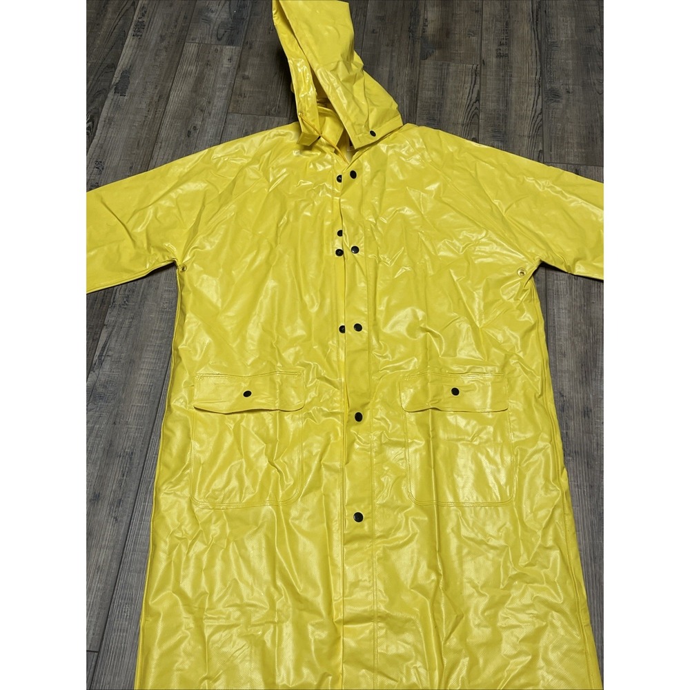 Vintage Southern Bell, Hooded Raincoat Jacket, Flame Retardant River City Large - Picture 7 of 9